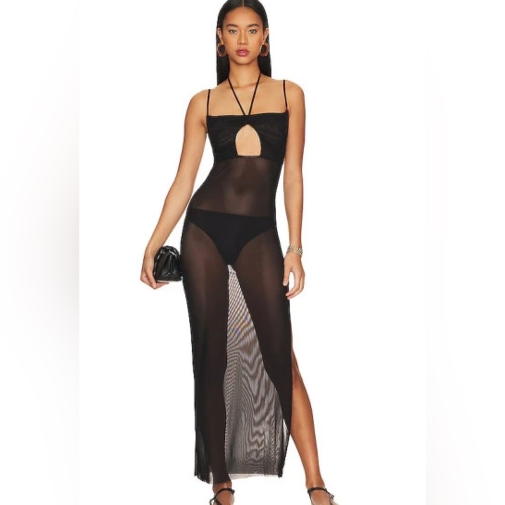 Weworewhat Mesh strappy maxi dress size S
